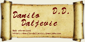 Danilo Daljević vizit kartica